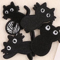 9pcs Cat Embroidery DIY Patch For Clothes Backpack Hat