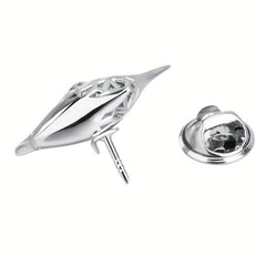 Hollow Auspicious Dolphin Brooch Jewelry Clothes Pin Suit Word Collar Pin