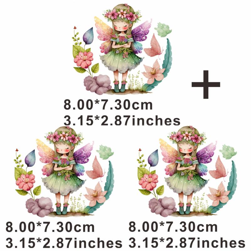 Hand Painted Residual Flower Hot Sticker DIY Iron On Transfer
