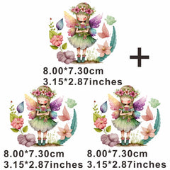 Hand Painted Residual Flower Hot Sticker DIY Iron On Transfer