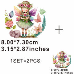 Hand Painted Residual Flower Hot Sticker DIY Iron On Transfer