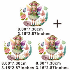Hand Painted Residual Flower Hot Sticker DIY Iron On Transfer