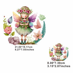 Hand Painted Residual Flower Hot Sticker DIY Iron On Transfer