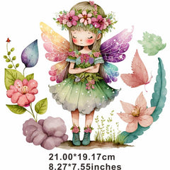 Hand Painted Residual Flower Hot Sticker DIY Iron On Transfer