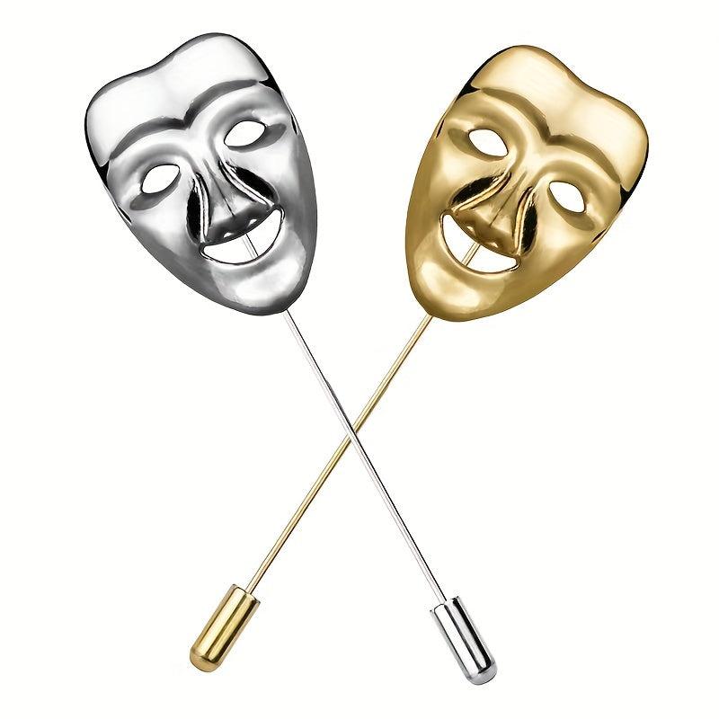 1pc Brooch Mask Set Vintage Couple Accessories For Men
