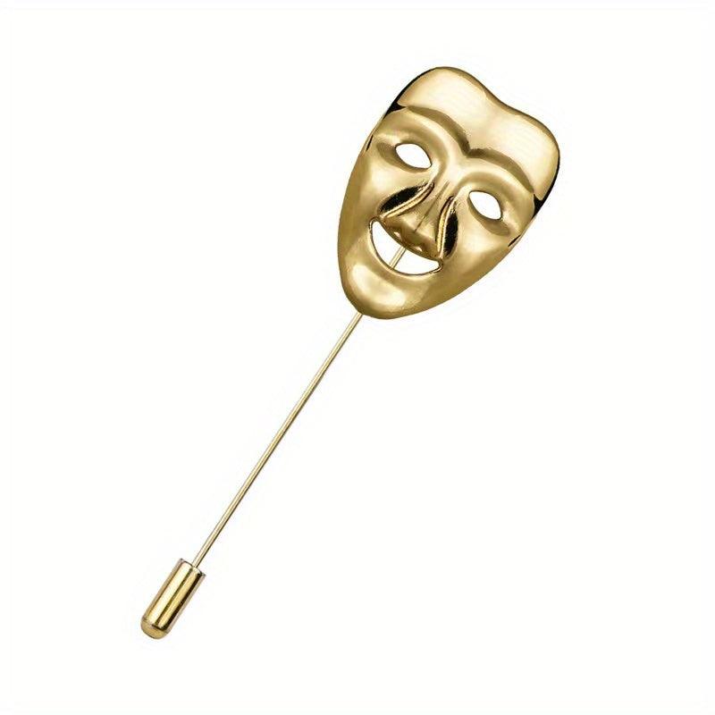 1pc Brooch Mask Set Vintage Couple Accessories For Men