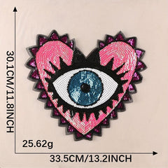 Heart Shaped Eye Embroidered Patch DIY Decorative for Clothes Accessorie
