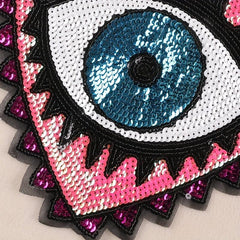 Heart Shaped Eye Embroidered Patch DIY Decorative for Clothes Accessorie