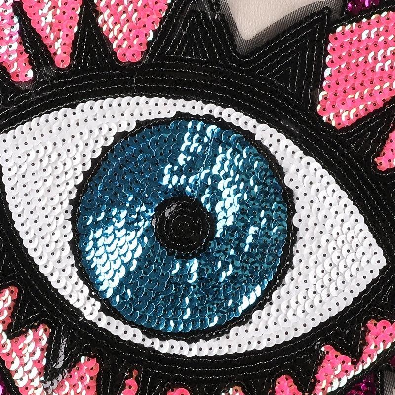 Heart Shaped Eye Embroidered Patch DIY Decorative for Clothes Accessorie