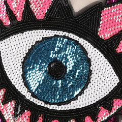 Heart Shaped Eye Embroidered Patch DIY Decorative for Clothes Accessorie