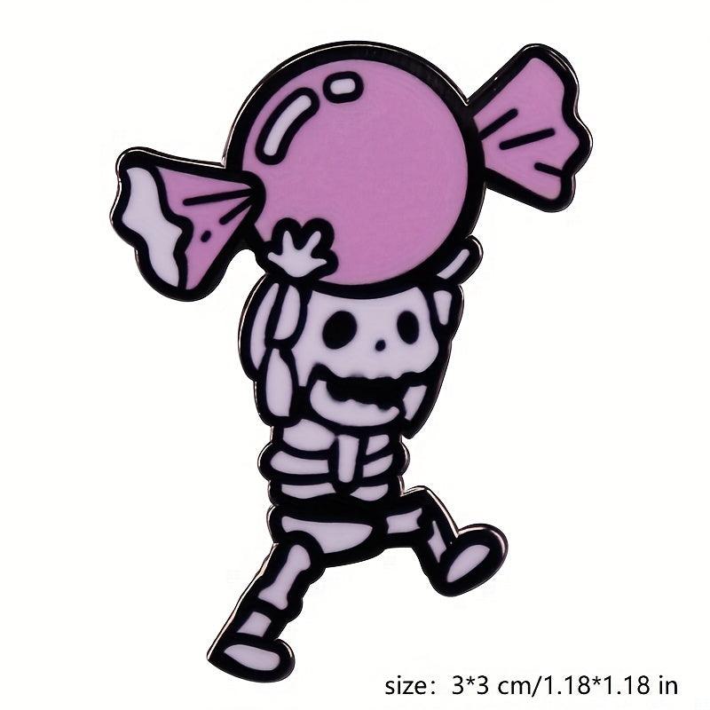 Skull And Candy Brooch Halloween Cartoon Pin Accessories