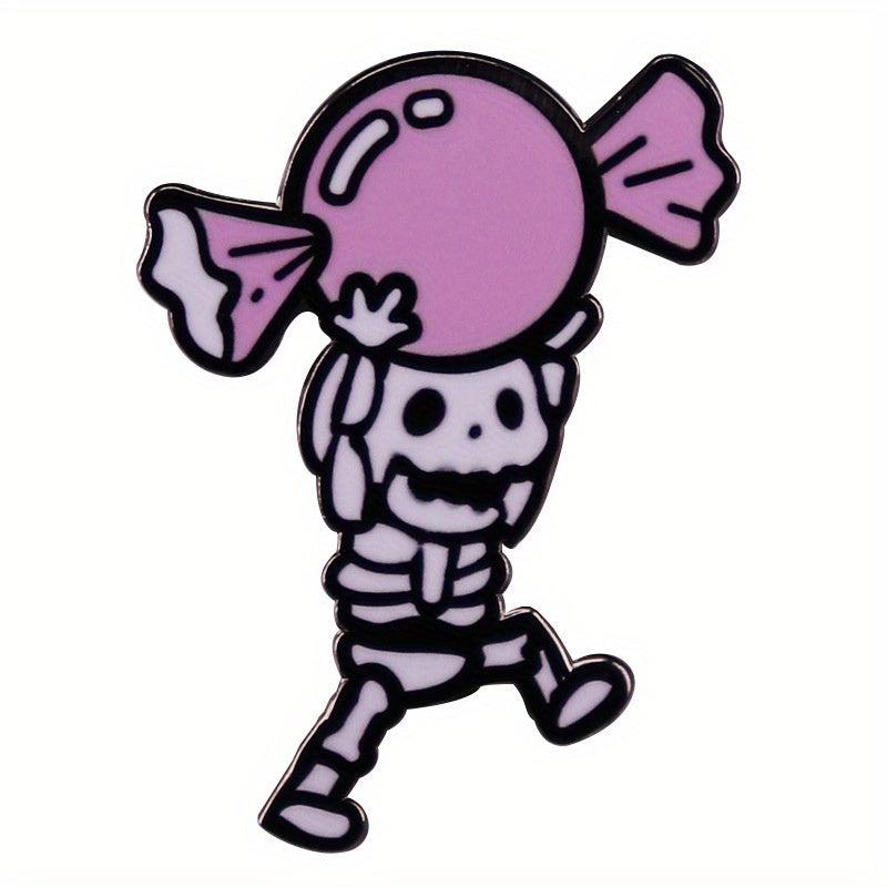 Skull And Candy Brooch Halloween Cartoon Pin Accessories