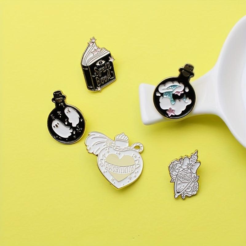 Spice Book Men's Novel Lacquer Enamel Brooch