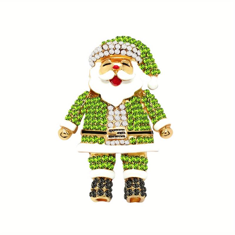 Santa Claus Glitter Glowing Brooch for Men