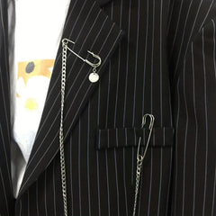 Metal Chain Pin Happy Face Brooch Hip Hop Suit Shoes Hat Luggage Unisex