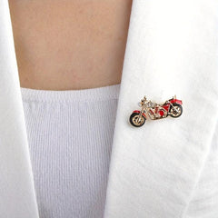 Men's Motorcycle Brooch for Fashionable Style