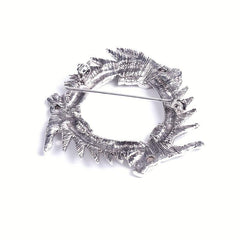 Vintage Silver Dragon Head Metal Brooch Pin Jewelry