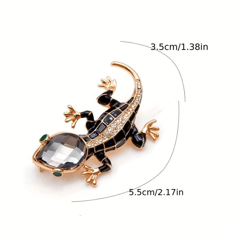 Crystal Lizard Brooches For Men Animal Pins Summer Shining Jewelry