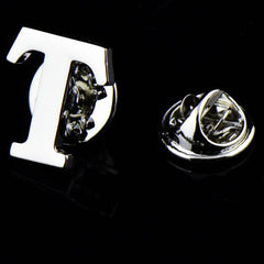 Men's Letter Brooch Shirt Collar Pin Suit Decoration