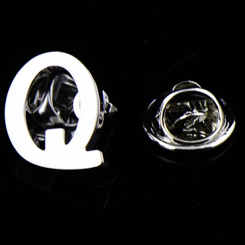 Men's Letter Brooch Shirt Collar Pin Suit Decoration