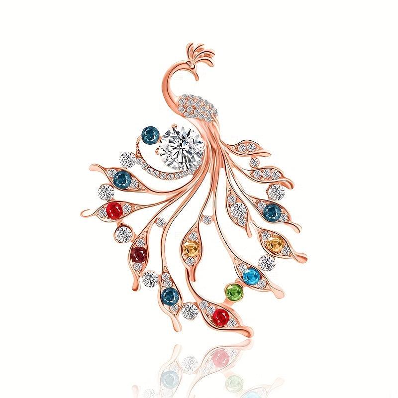 Golden Flower Bouquet Brooch Corsage Scarf Clip