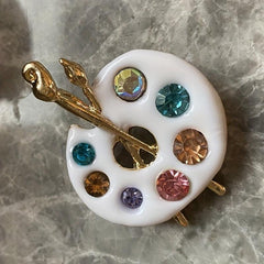 Artist Palette Brooch Pin For Men
