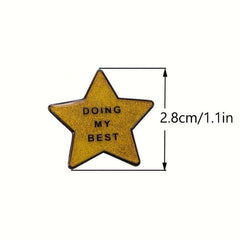 Glittery Golden Star Pin Encouraging Gift
