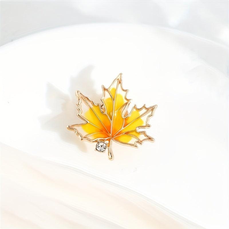 Maple Leaf Shape Brooch Pin Jackets Dress Suit Hats Scarves Pants Jewelry