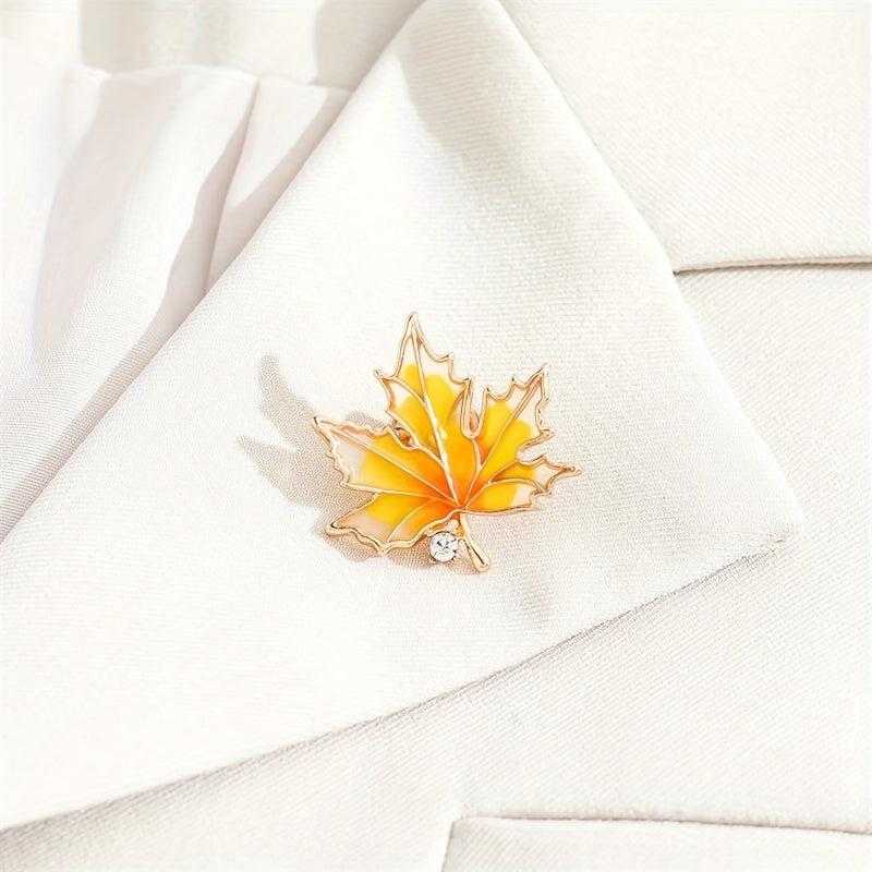 Maple Leaf Shape Brooch Pin Jackets Dress Suit Hats Scarves Pants Jewelry