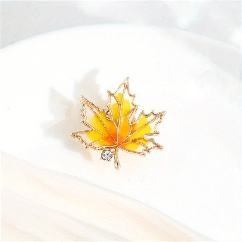 Maple Leaf Shape Brooch Pin Jackets Dress Suit Hats Scarves Pants Jewelry