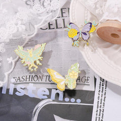 Colorful Butterfly Brooch Aluminum Alloy Pin for Men