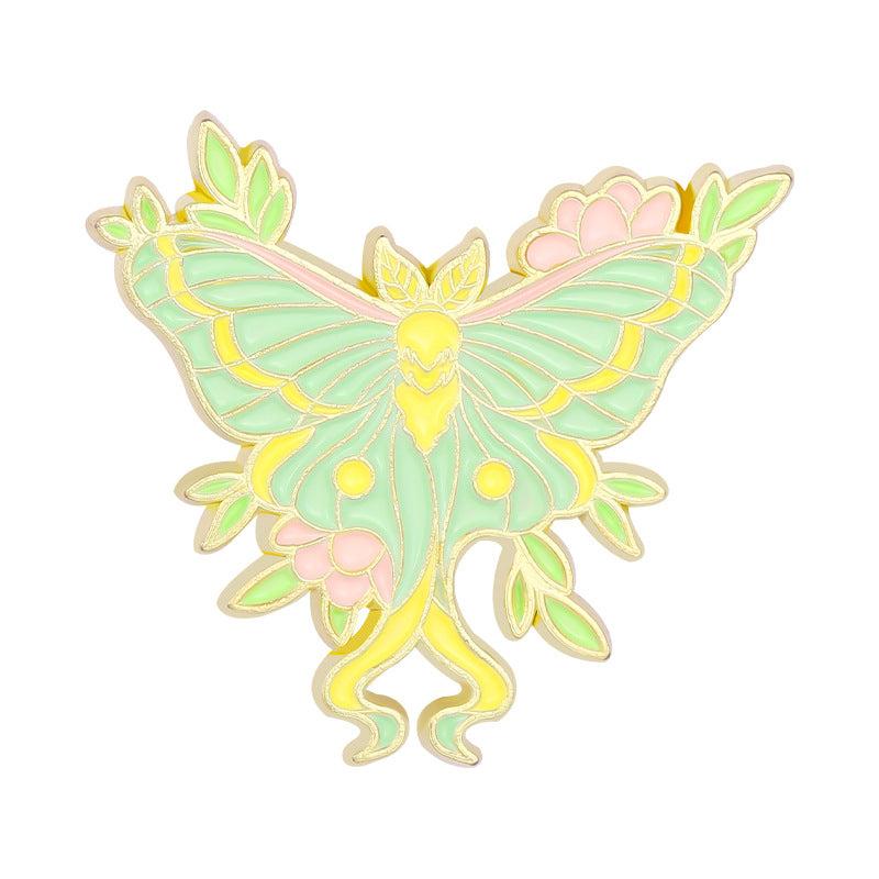 Colorful Butterfly Brooch Aluminum Alloy Pin for Men