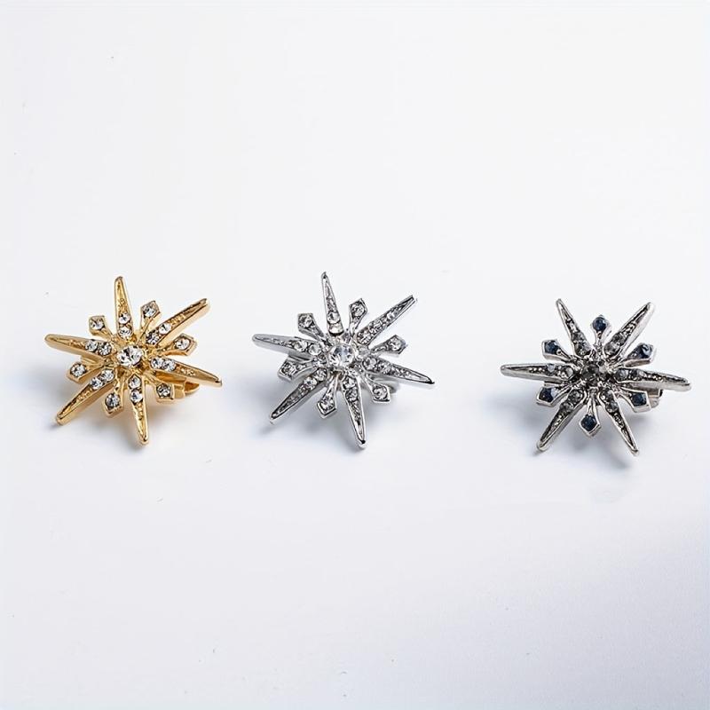 Rhinestone Sun Flower Pin Brooch Suit Accessories