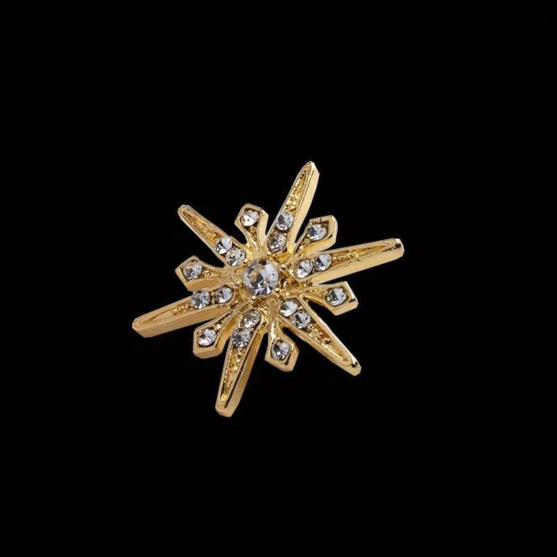 Rhinestone Sun Flower Pin Brooch Suit Accessories