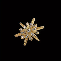 Rhinestone Sun Flower Pin Brooch Suit Accessories