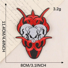 1pc Punk Skull Patch DIY Cloth Badges Iron On Sew On Patch Repair Patch