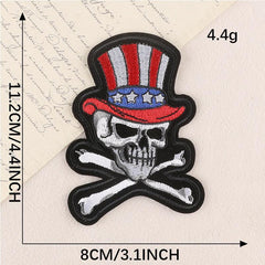 1pc Punk Skull Patch DIY Cloth Badges Iron On Sew On Patch Repair Patch