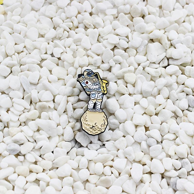 Space Saxophone Astronaut Brooch Pin