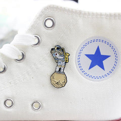 Space Saxophone Astronaut Brooch Pin