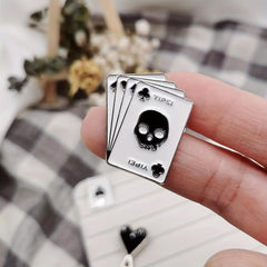 Men's Alloy Poker Brooch for Backpacks Jeans