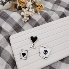 Men's Alloy Poker Brooch for Backpacks Jeans