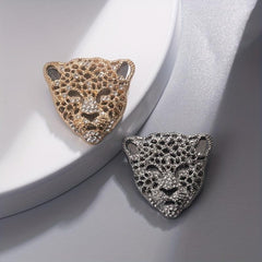 Leopard Head Rhinestones Brooch Lapel Pin Jewelry