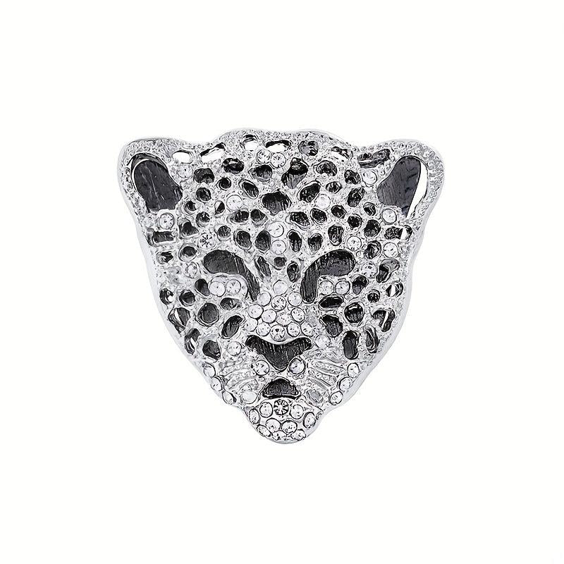 Leopard Head Rhinestones Brooch Lapel Pin Jewelry