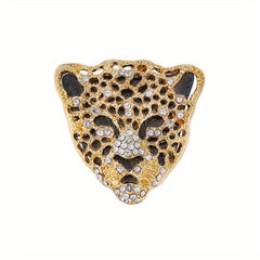 Leopard Head Rhinestones Brooch Lapel Pin Jewelry