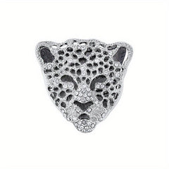 Leopard Head Rhinestones Brooch Lapel Pin Jewelry