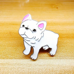 Colorful Bulldogs Lion Dogs Pet Animals Brooches Buttons Men