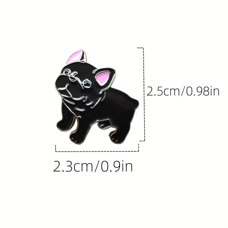 Colorful Bulldogs Lion Dogs Pet Animals Brooches Buttons Men