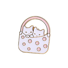 Cartoon Cat Alloy Brooch Funny Little Cat Animal Badge Bag Clothing Pins