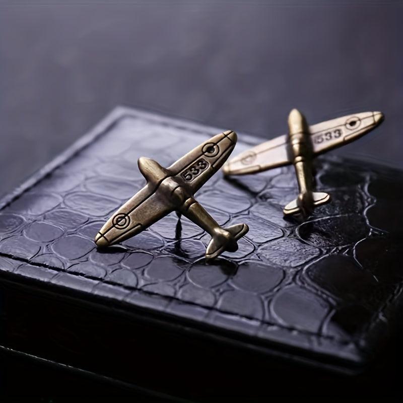 Men's Bronze Aircraft Suit Collar Pin 533 Fighter