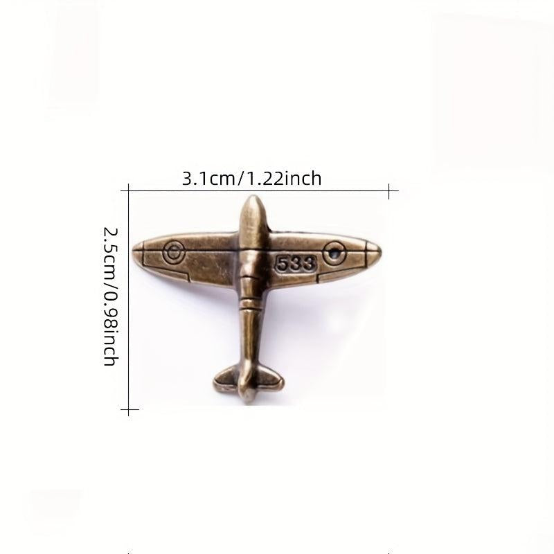 Men's Bronze Aircraft Suit Collar Pin 533 Fighter
